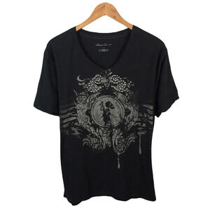 TS760 Mens KENNETH COLE New York Designer Trendy V Neck T Shirt L